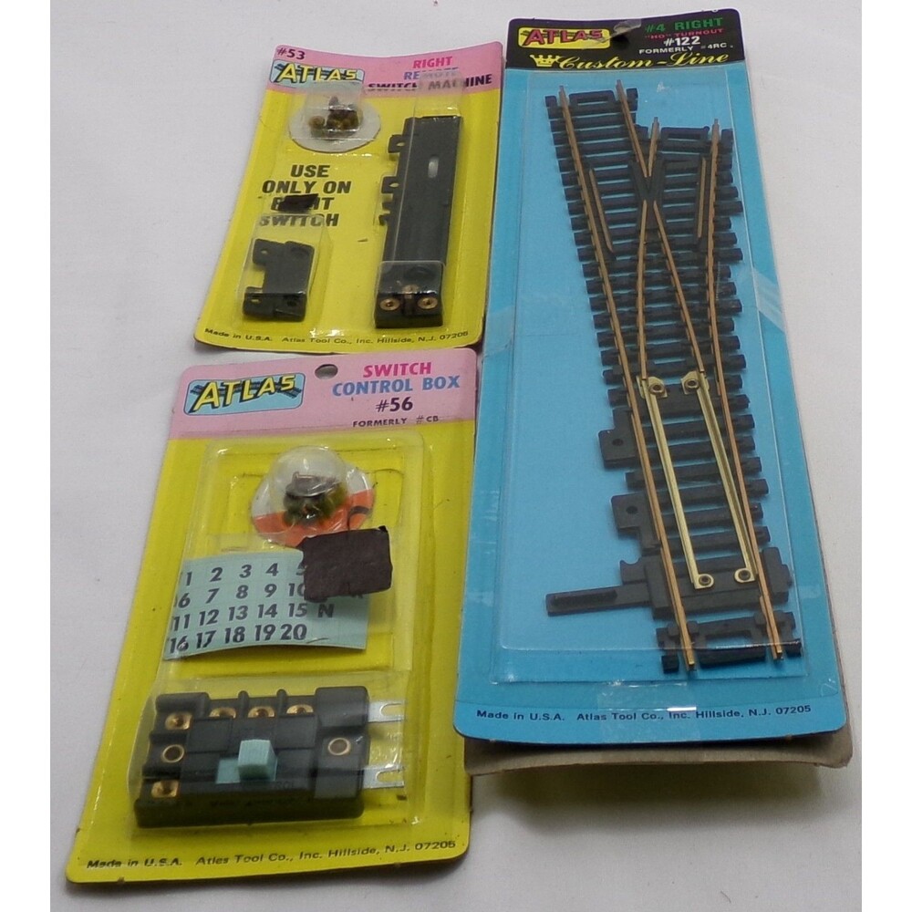 Atlas #122 HO Track Remote Control SWITCH RIGHT, NOS (COME WITH EVERYTHING)